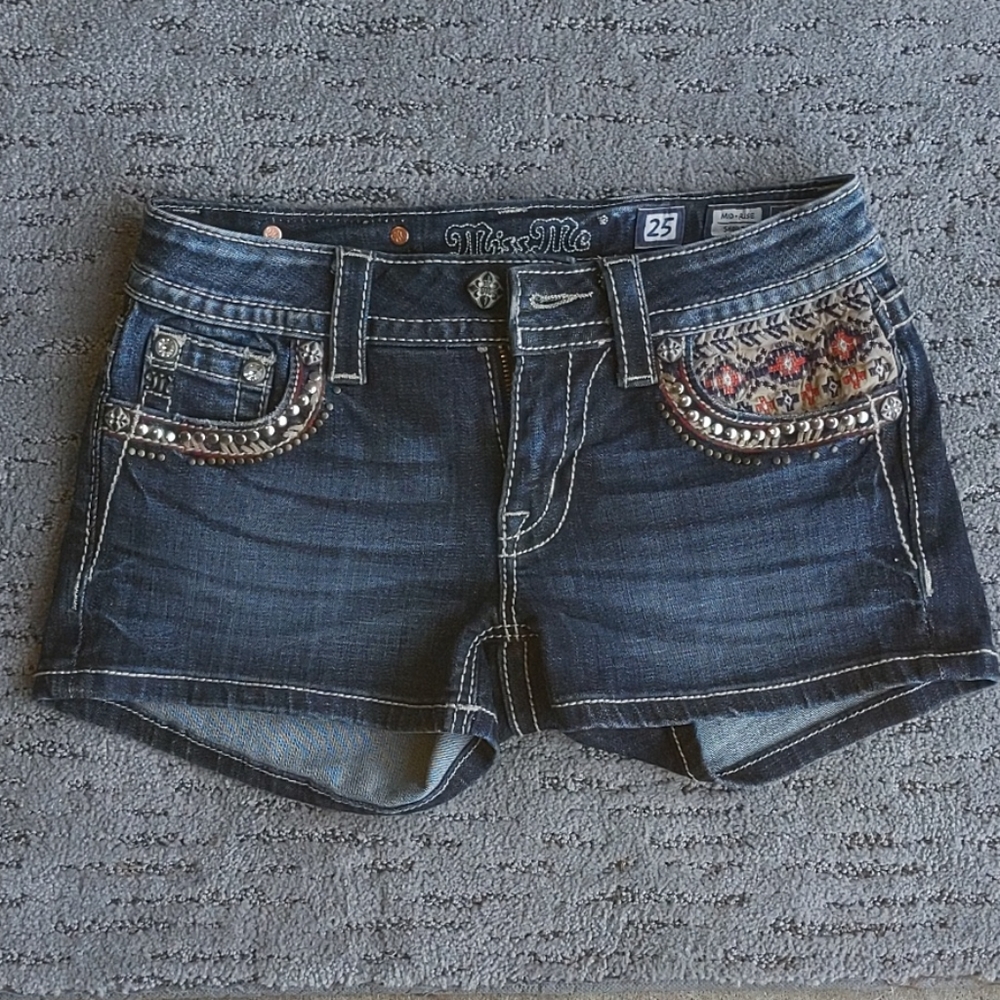 Miss Me mid-rise denim shorts